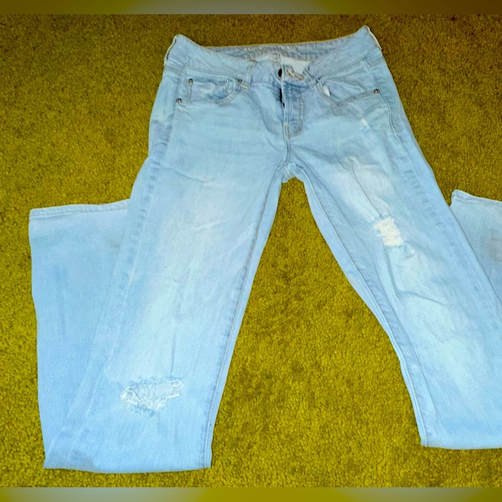 Light wash boyfriend jeans with XL inseam